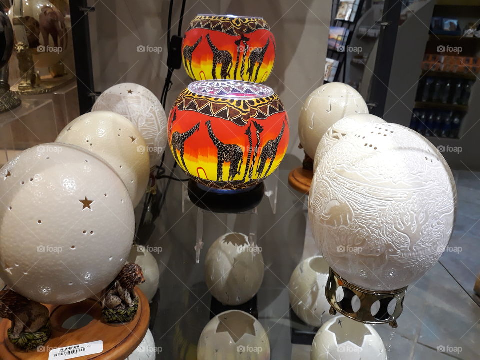 ostrich eggs