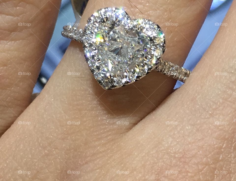 Heart shaped diamond ring 