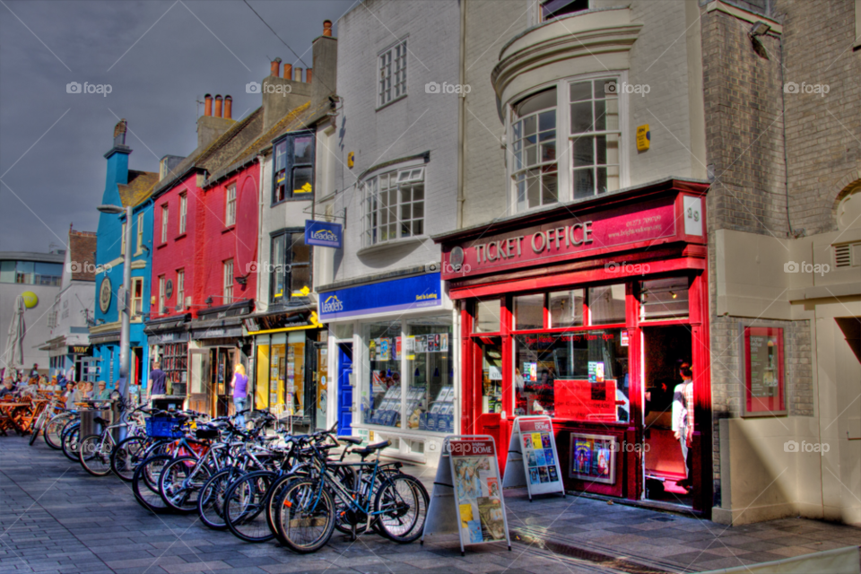 brighton england street travel bike by cmosphotos