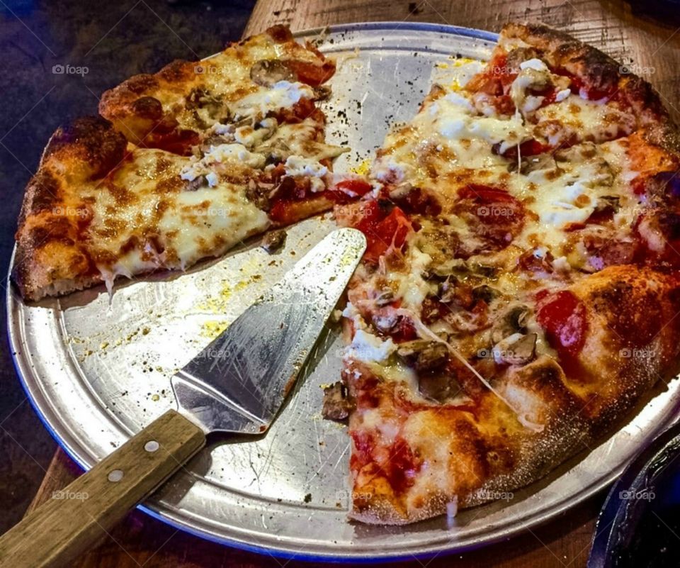 Delicious wood-fired pizza