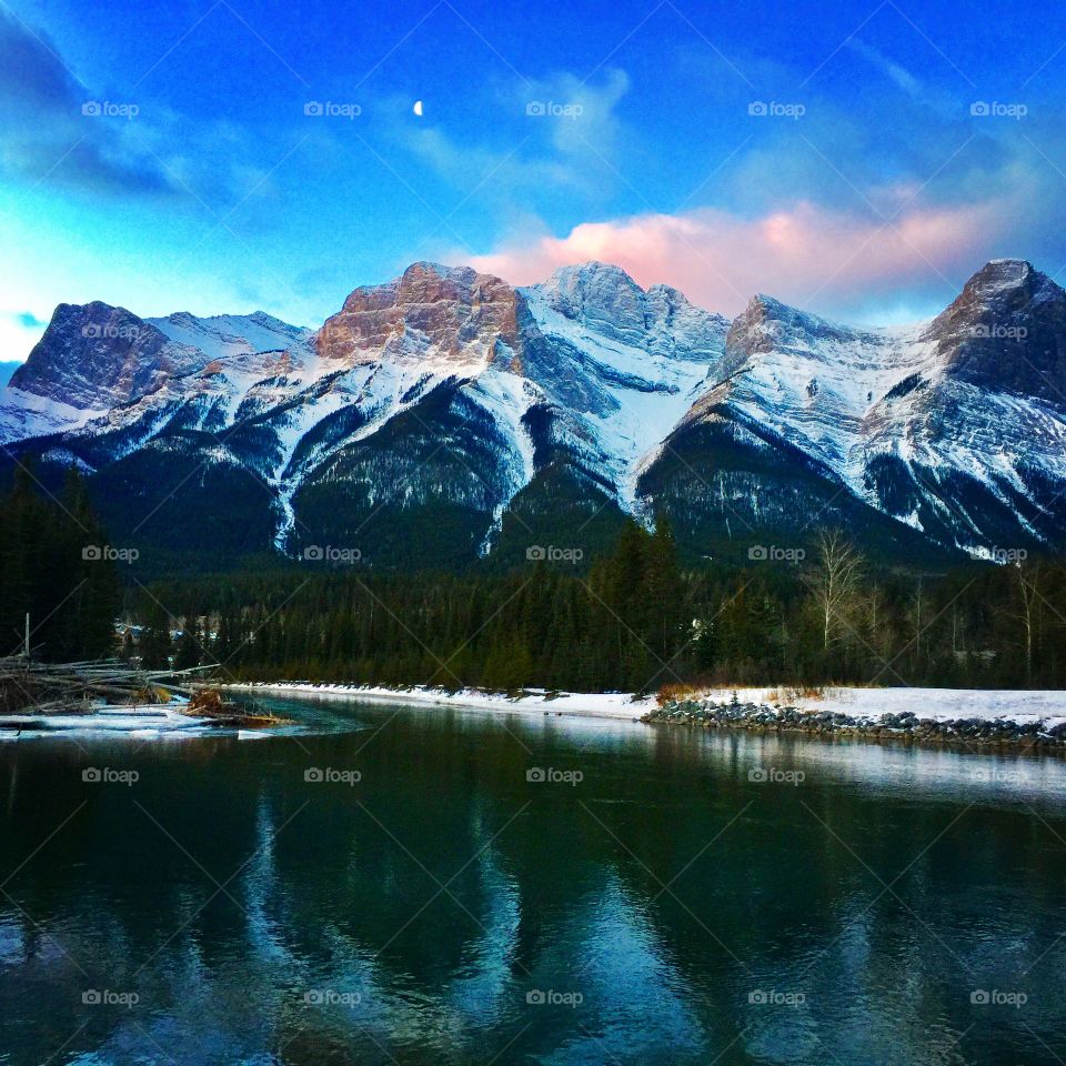 Canmore mountain sunrise
