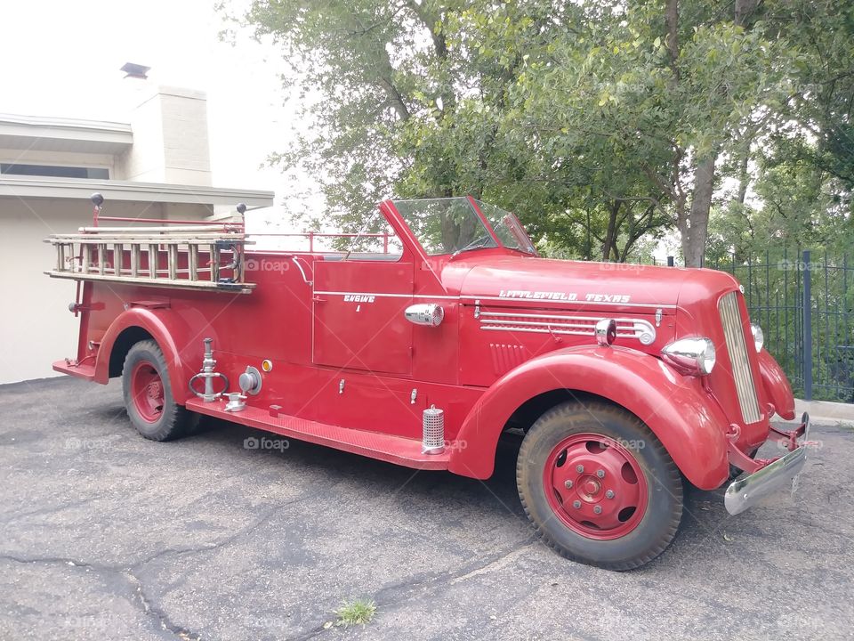 This is a picture of a Texas fire engine that served Littlefield Texas back in the late 50's and was recently refurbished