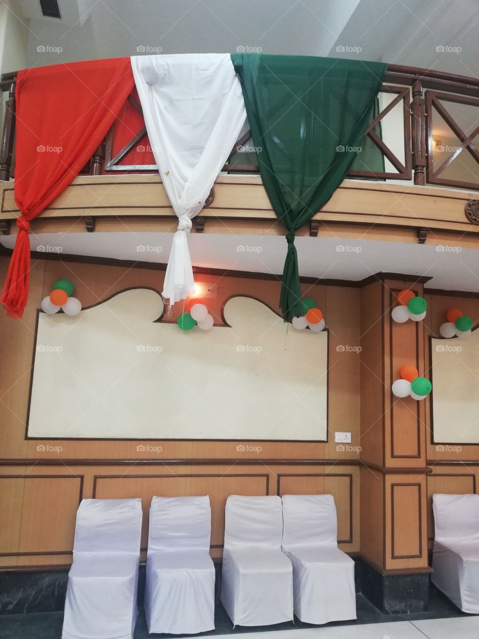 decor using three colours of indian flag