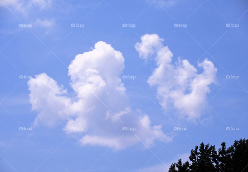 fluffy clouds