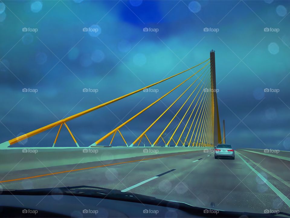 High clouds over the Skyway bridge.