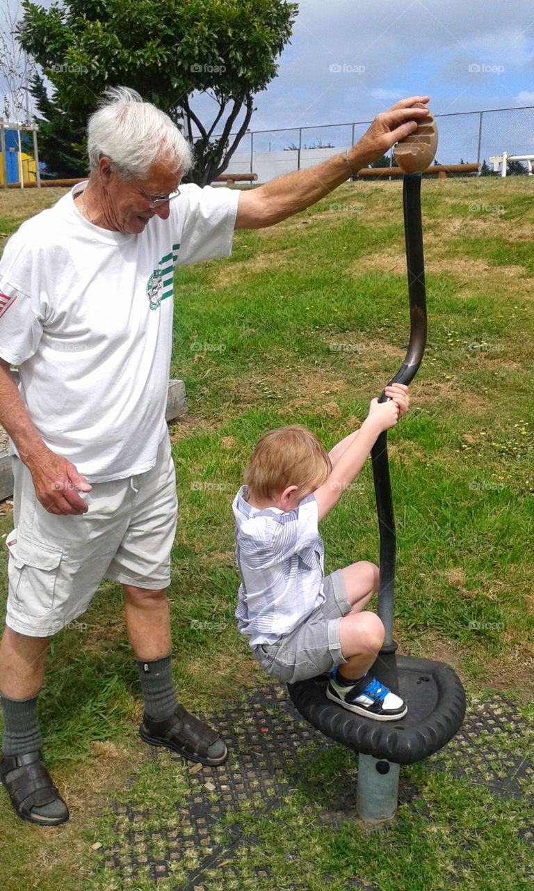poppa in the playground