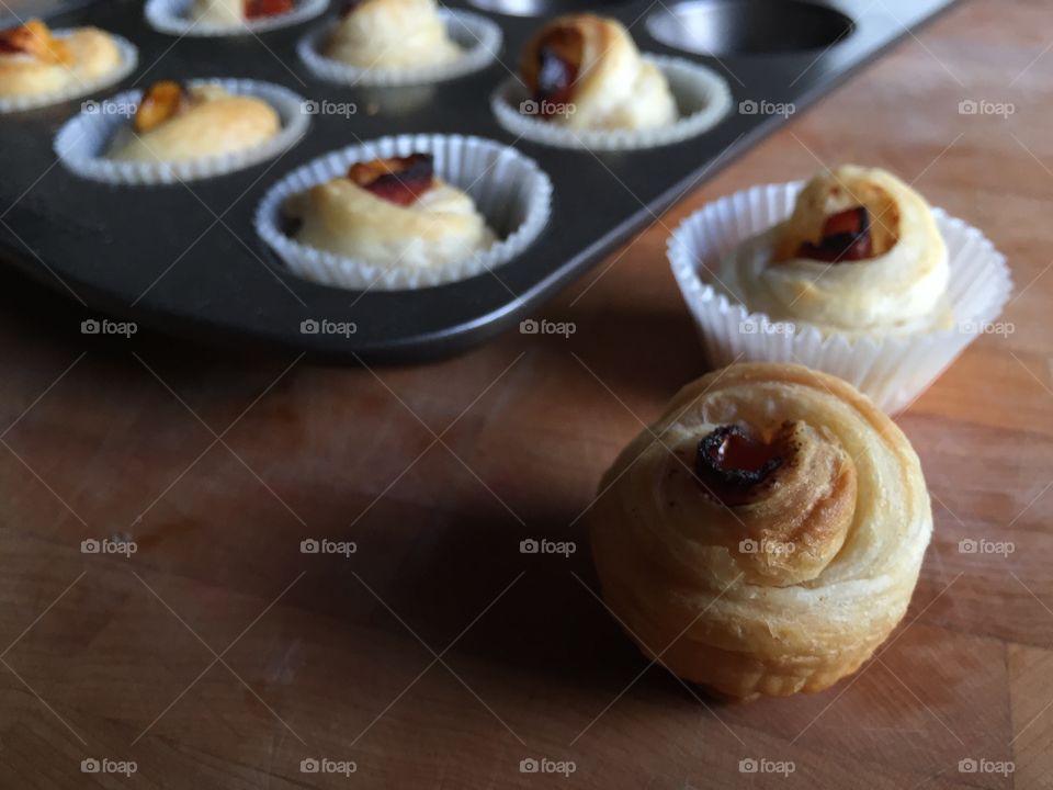 Ham and cheese puff pastry Appetizer