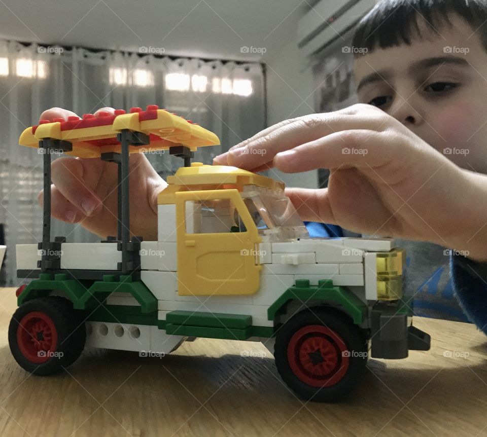 Lego truck boy