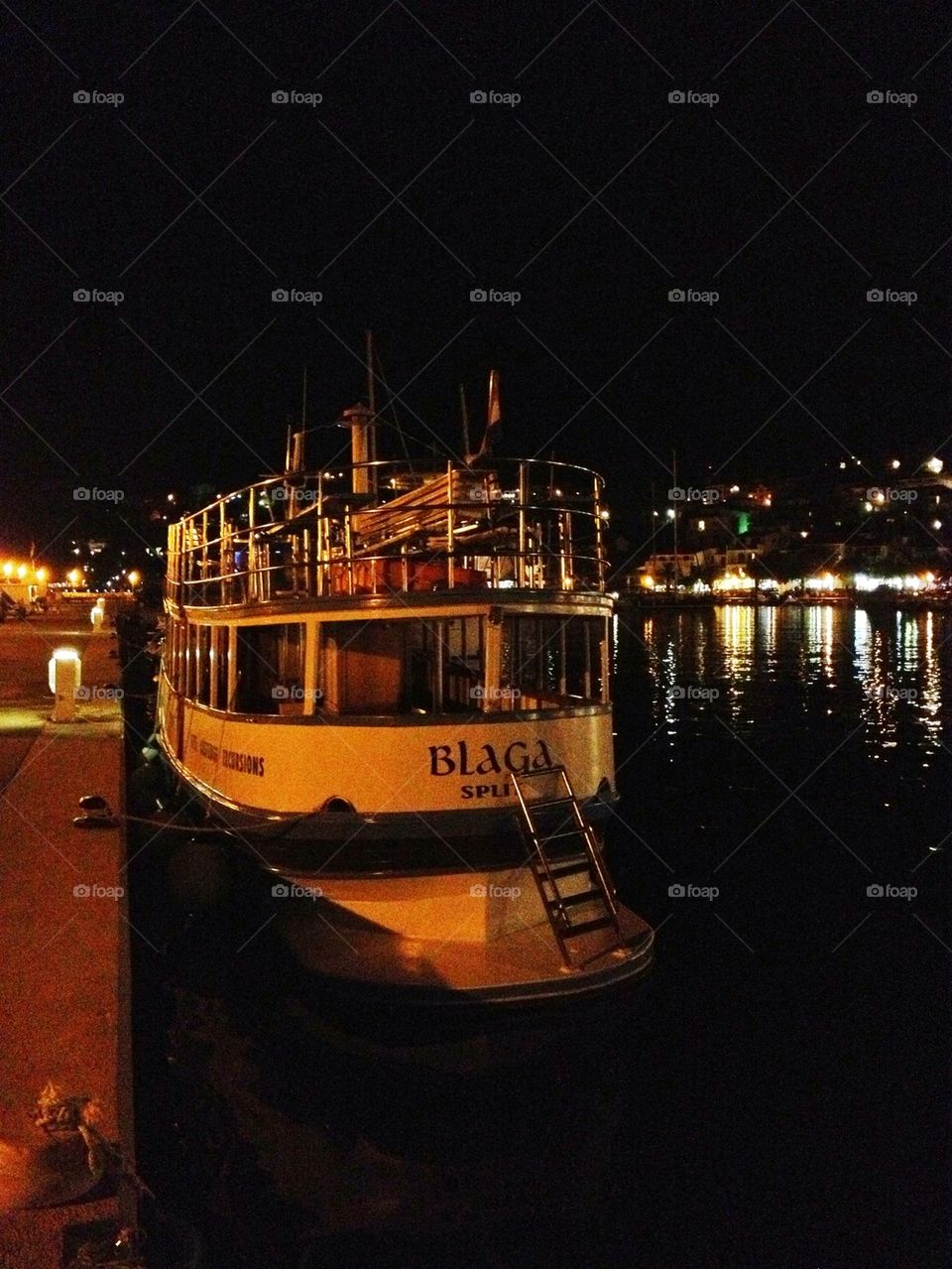 Night in Baska Voda, Croatia