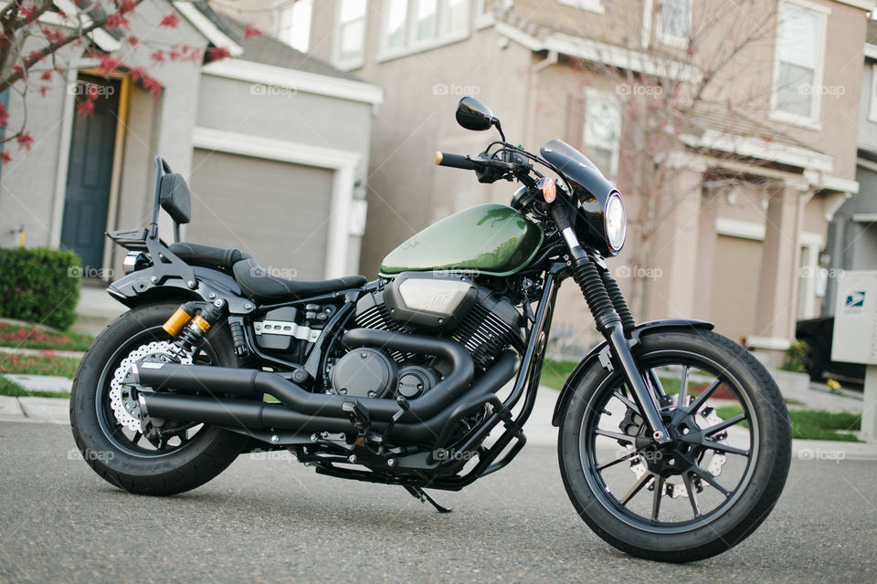 Japanese motorcycle in the street 