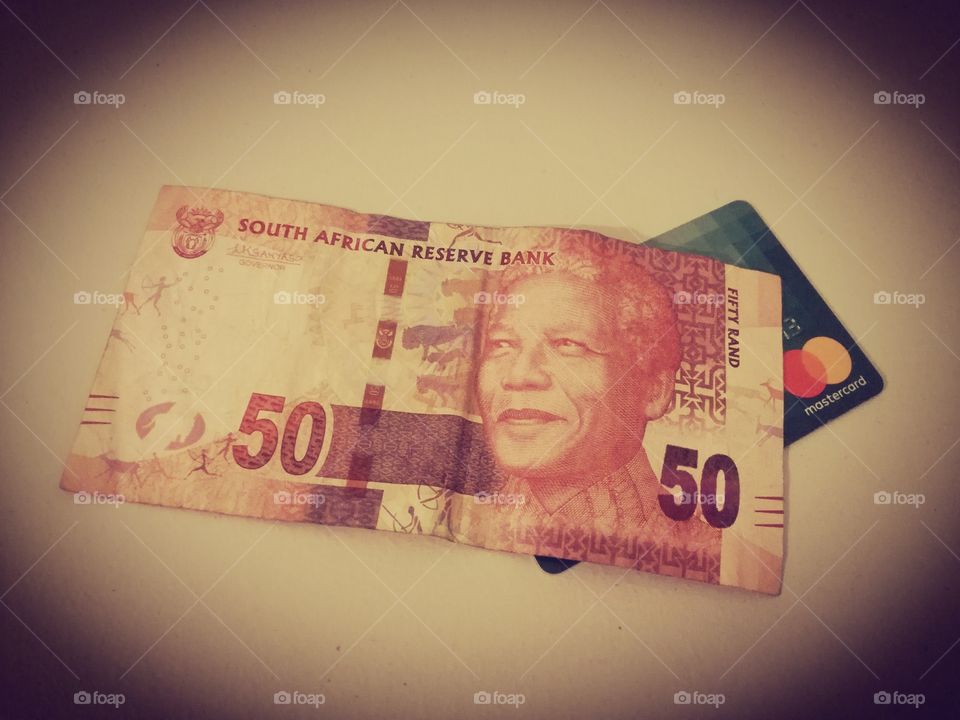 South African Money. Nelson Mandela. Legacy. Apartheid fighter. MasterCard. South African economy. Credit Card.