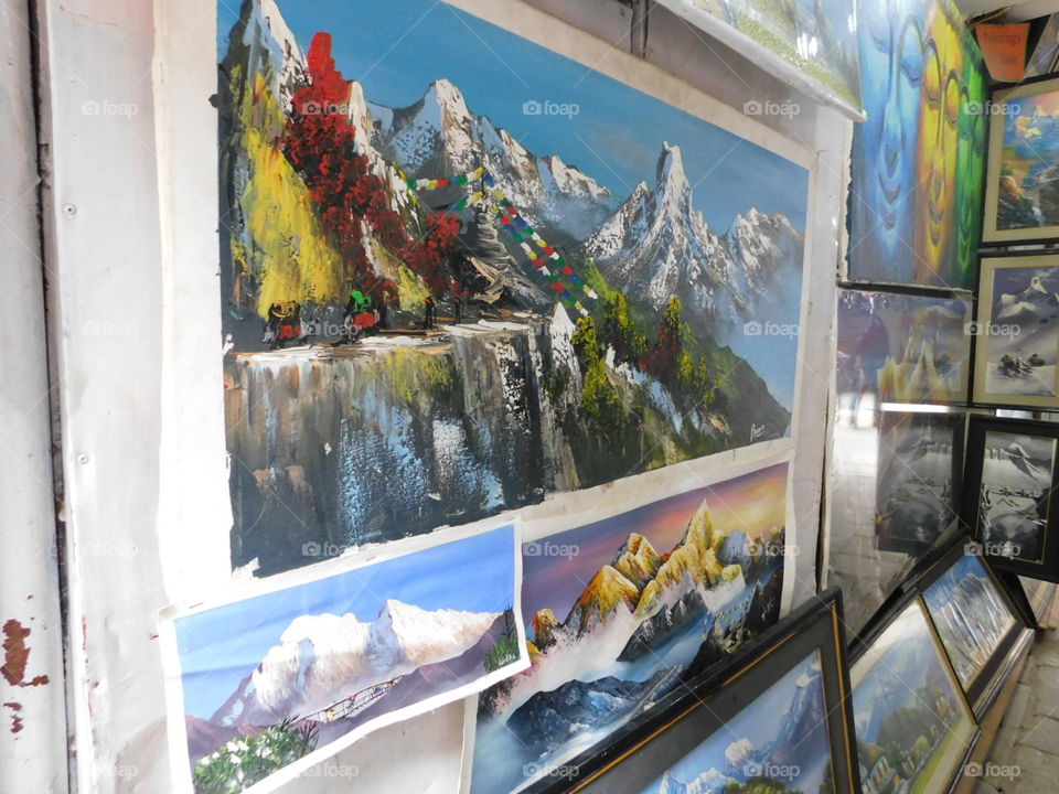 paintings of Himalayan mountains
