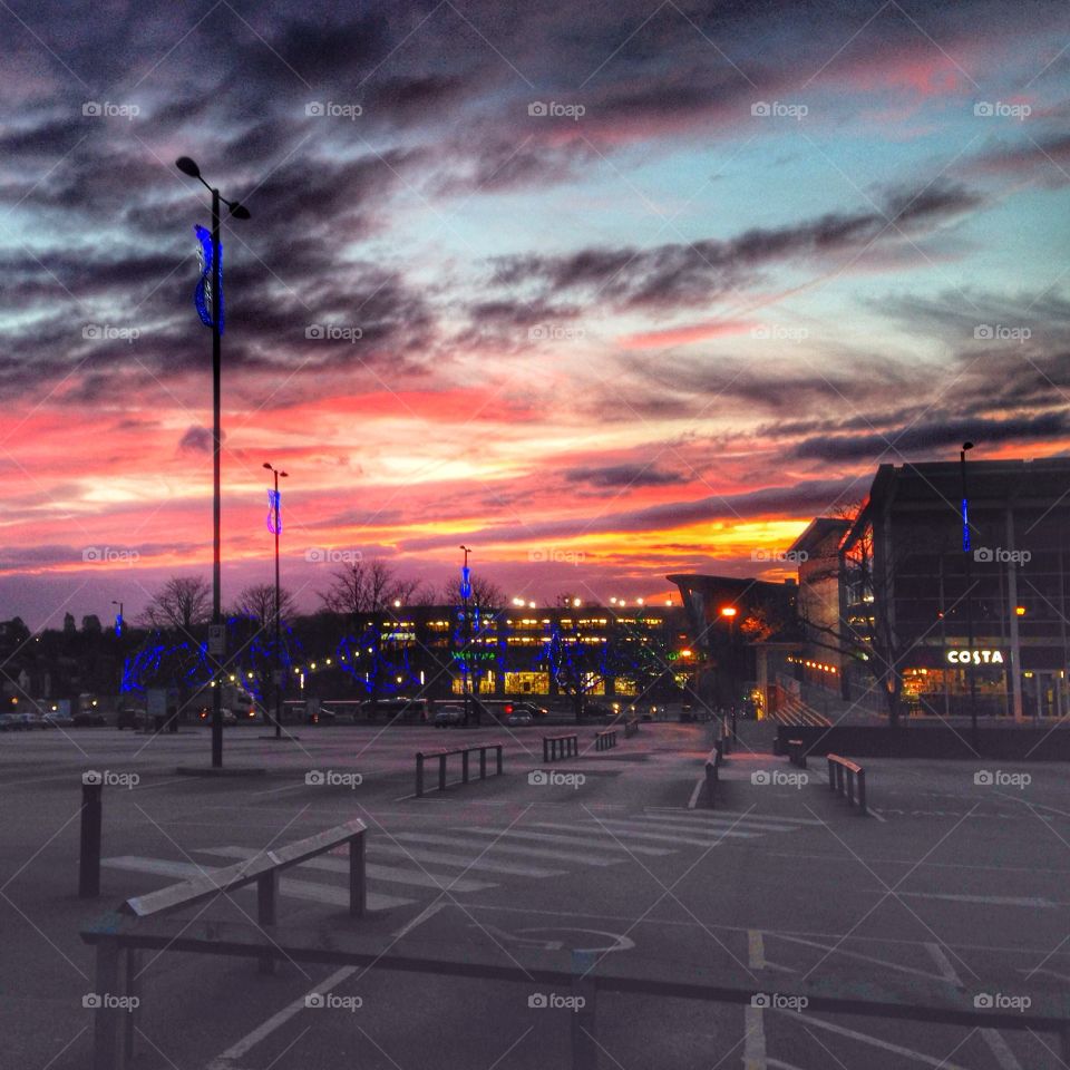 Sunrise in the car park

