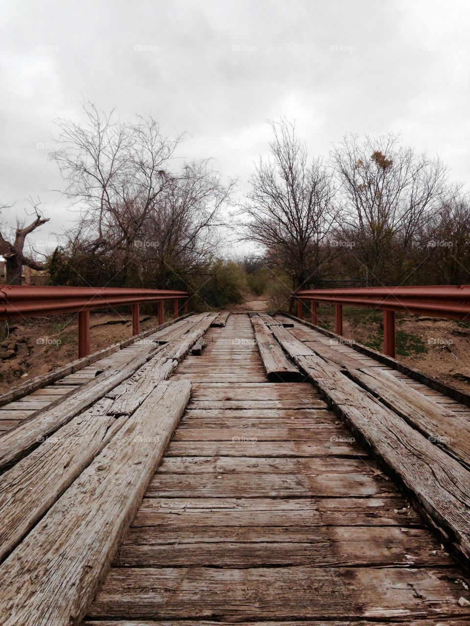 Abandoned bridge in Cleburne, Texas. 