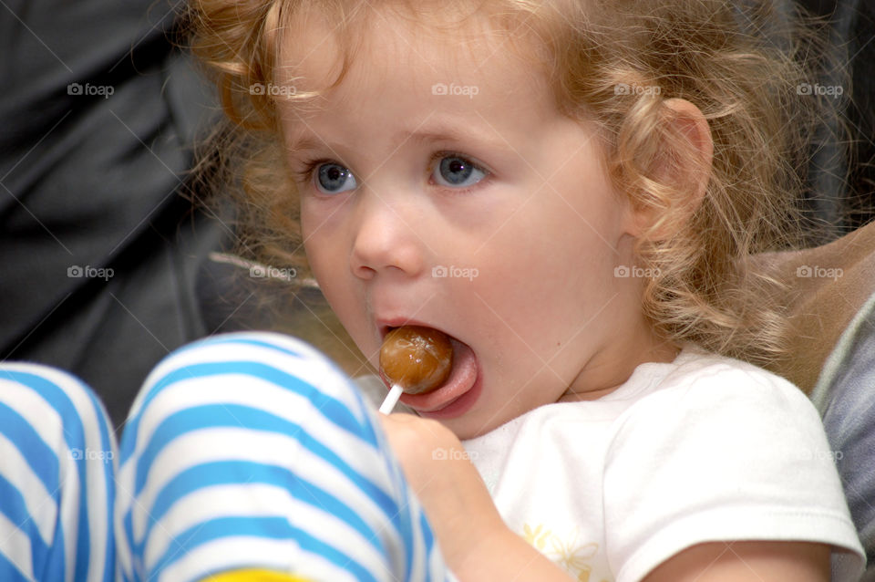 Girl with lollipop