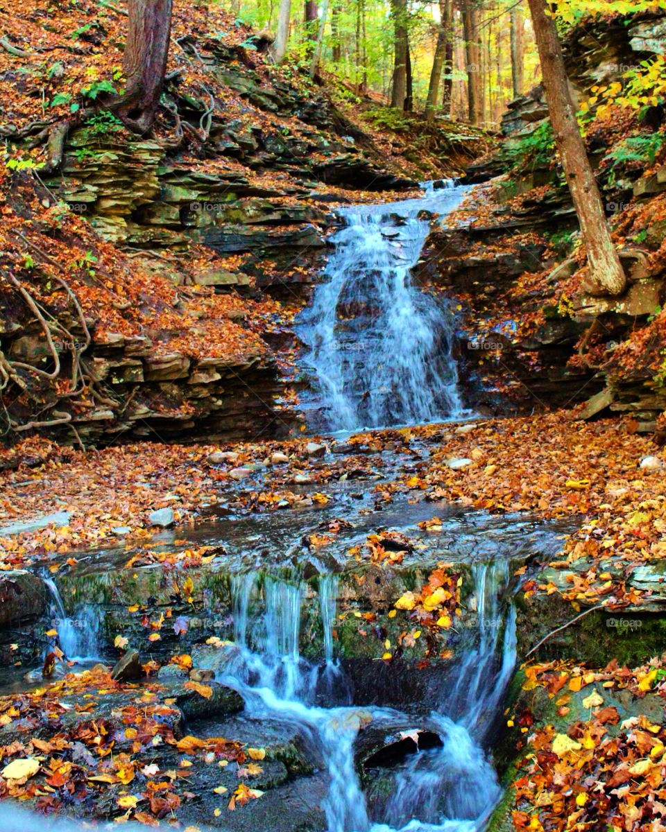 Letchworth state park upstate NY. Waterfall 