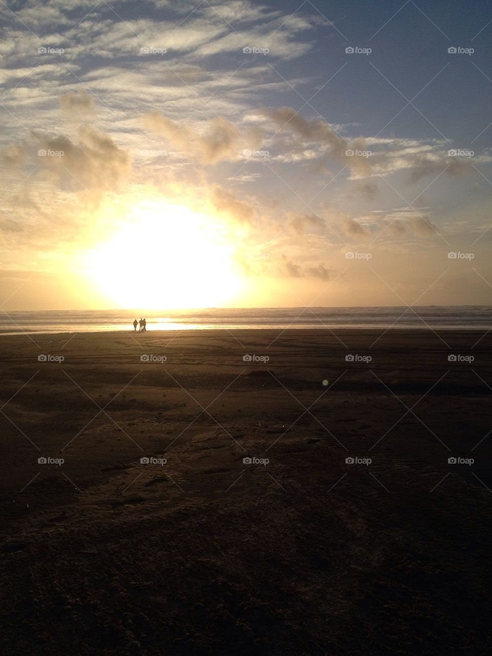 Sunset over the ocean 