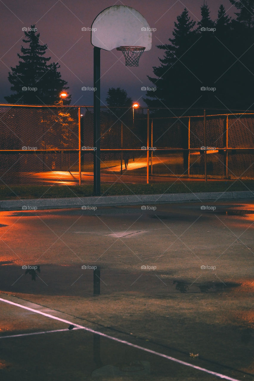 empty basketball court