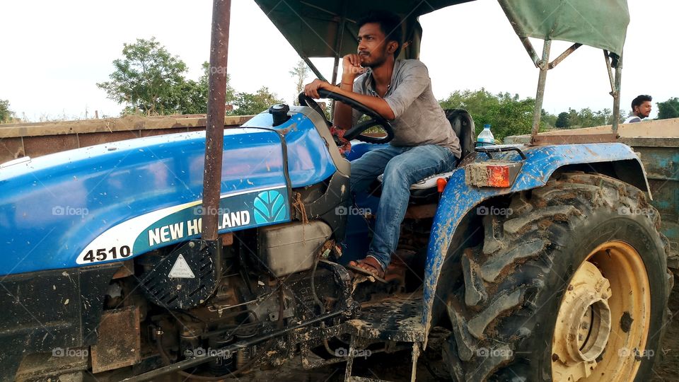 tractor driving