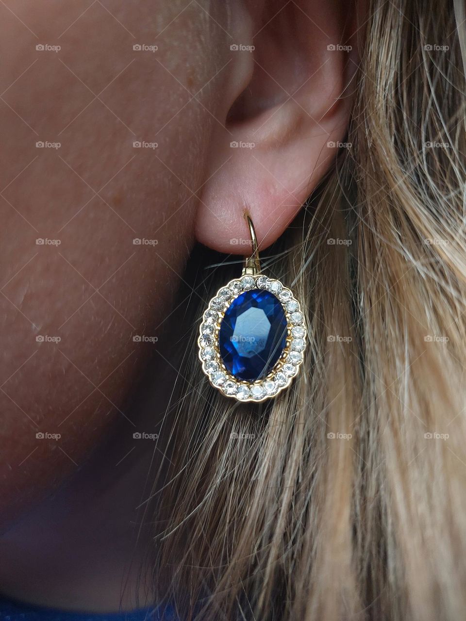 blue earring