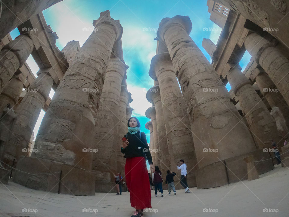 The greatest cathedral in the world , Great  of Karnak in Egypt