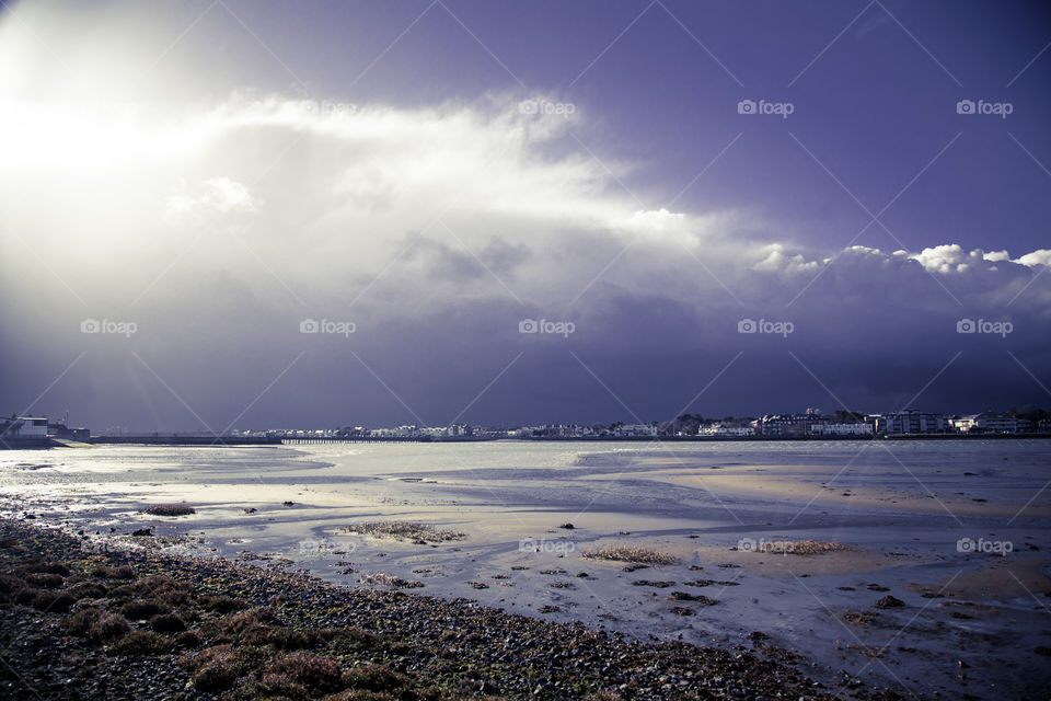 Water, Beach, Sunset, Sea, No Person