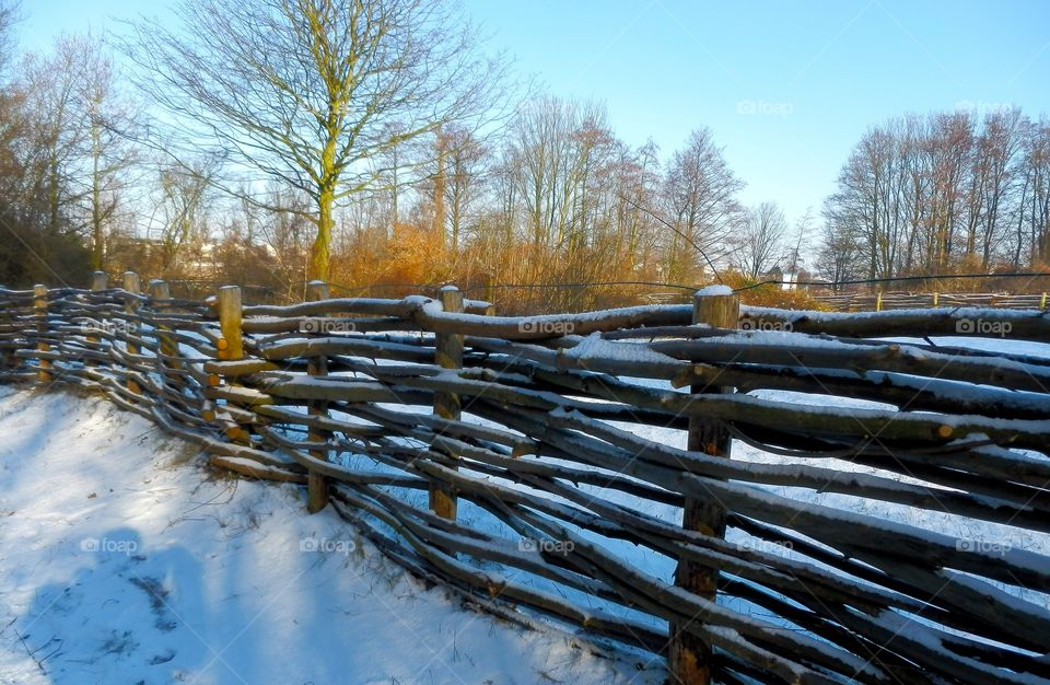 Walking in the snow.
