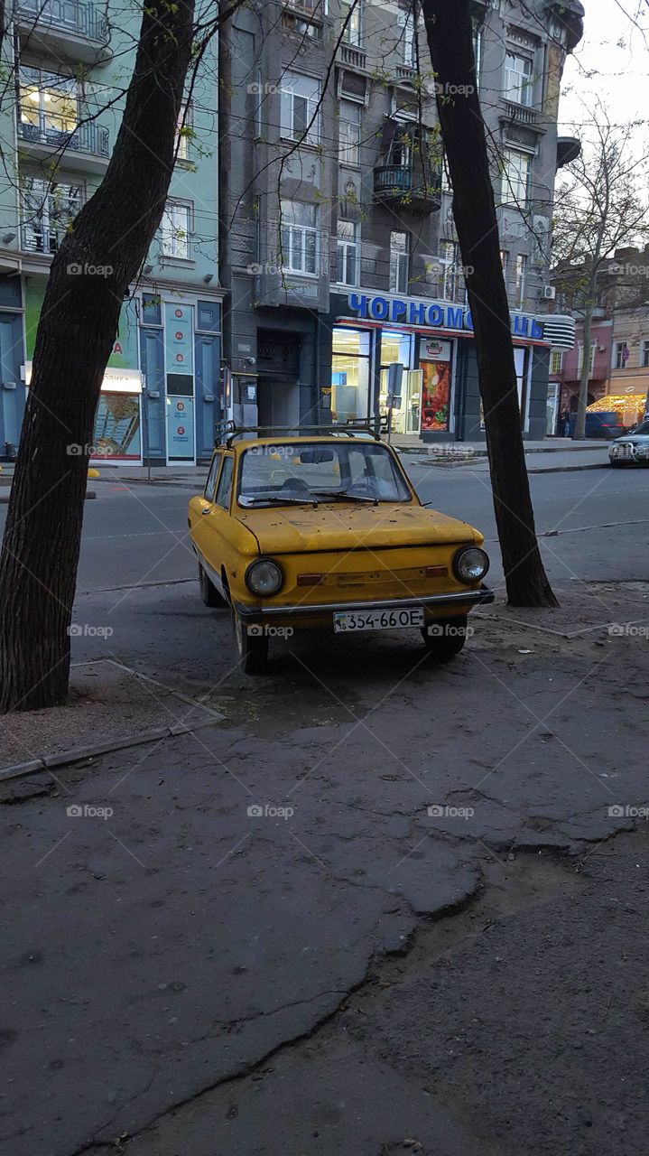 Old Soviet car. Lada. Zaporozhets.