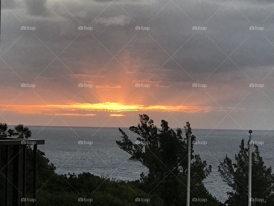 Sunrise over the ocean