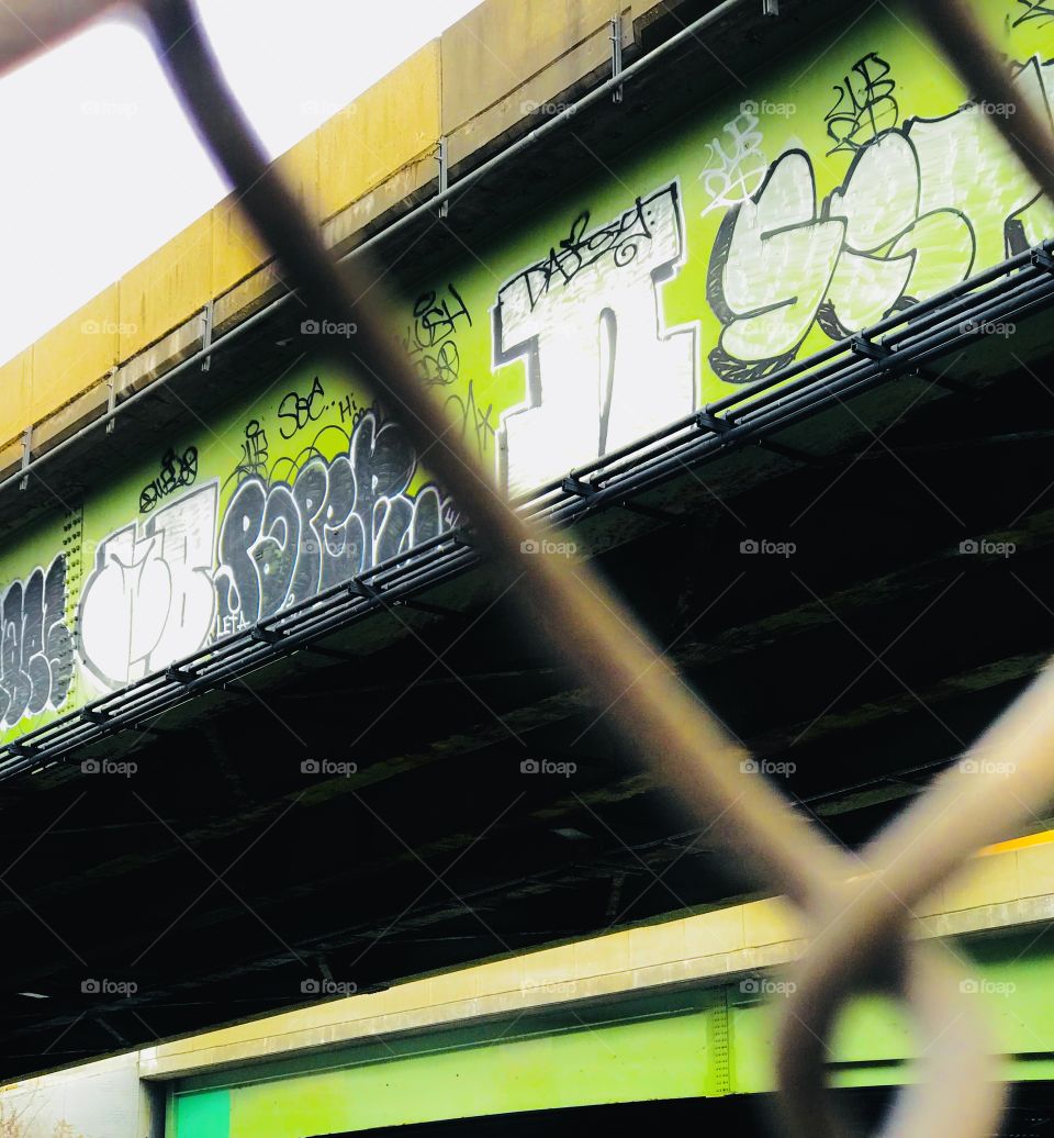 Overpass With Graffiti in New York 