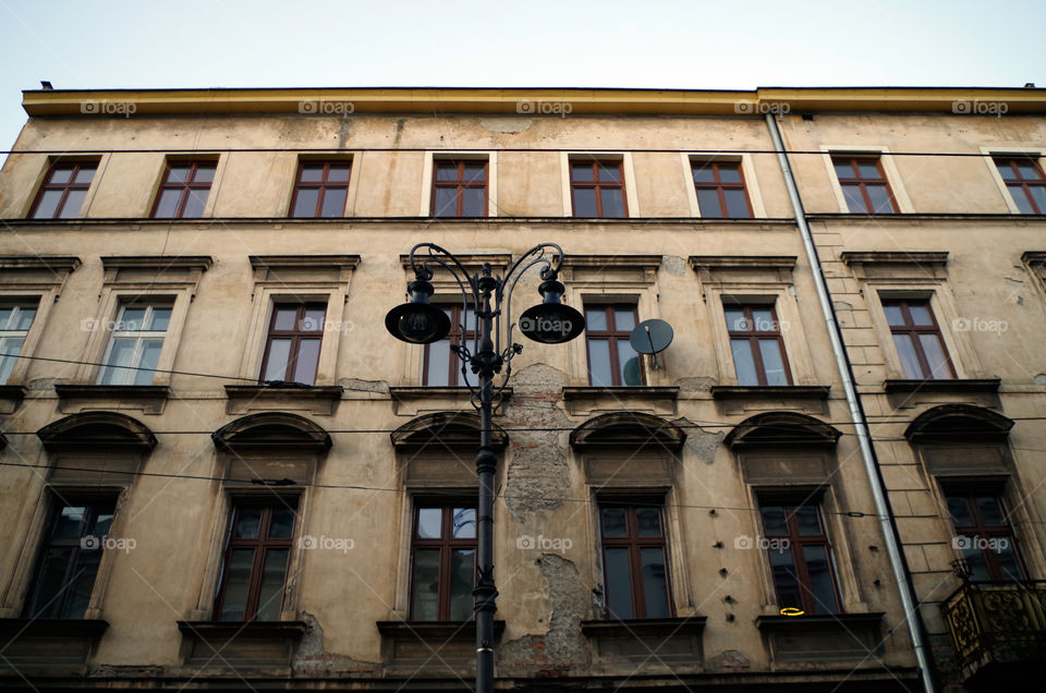 Building exterior in Kraków, Poland.