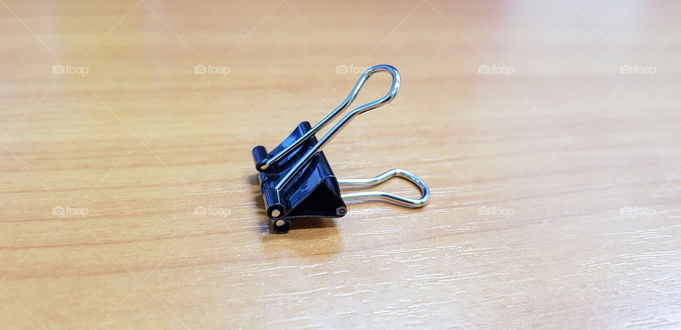 Black paper clip