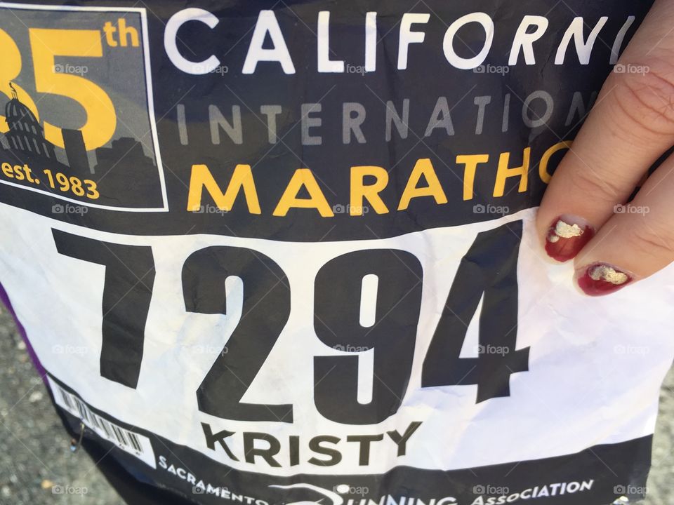 Marathon number