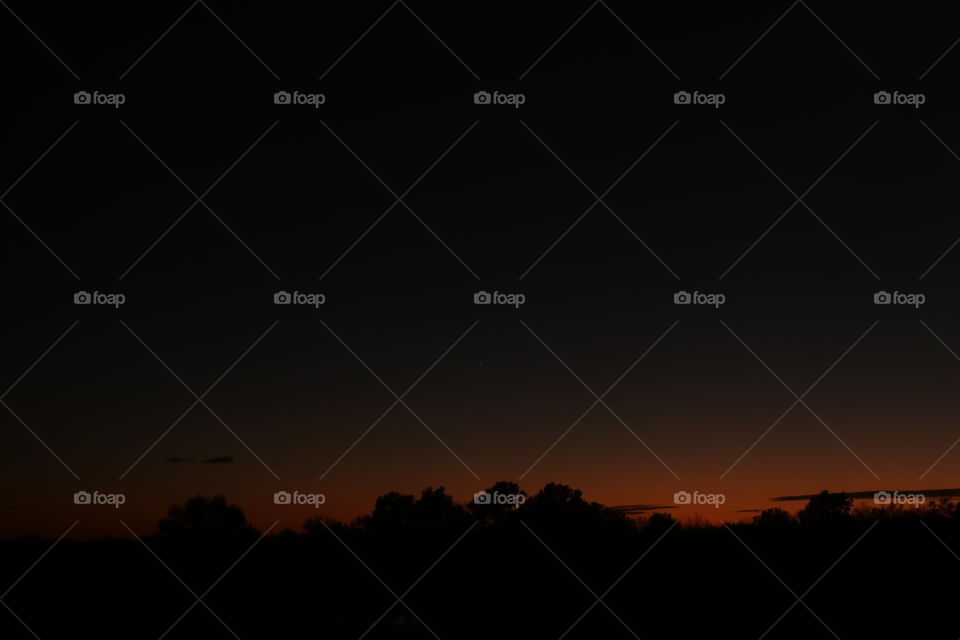 Sunset in the countryside