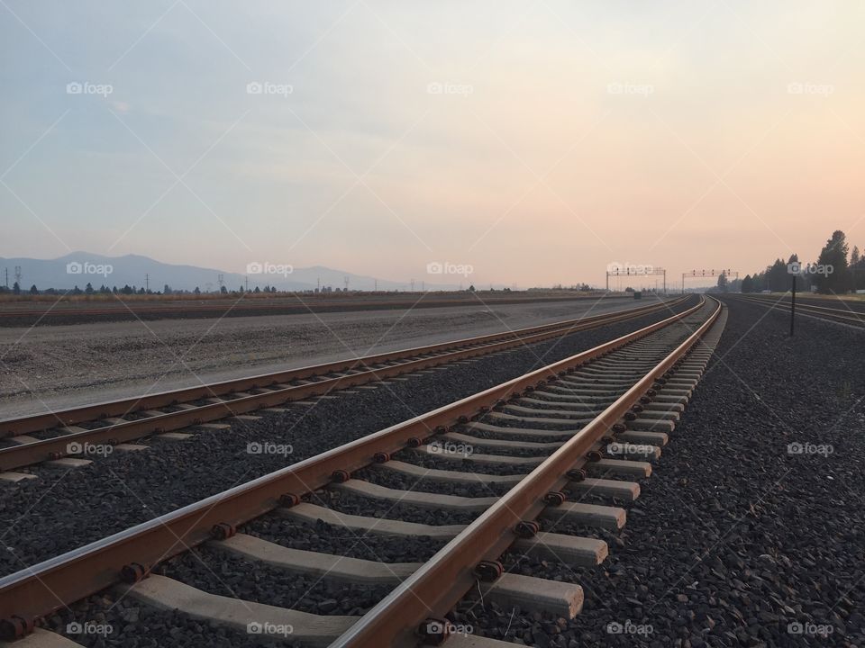 Locomotive, Railway, Track, Road, No Person