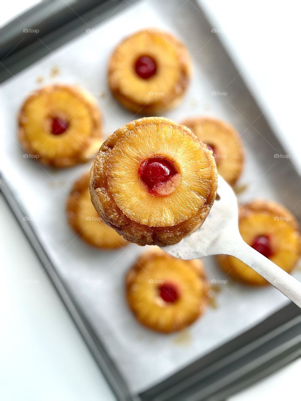 Pineapple upside down sugar cookies, baking at home, homemade cookies, delicious desserts made from home, making pineapple upside down sugar cookies 