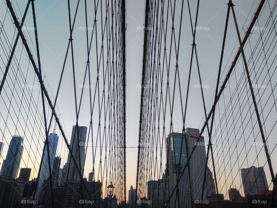 Brooklyn Bridge and dawn