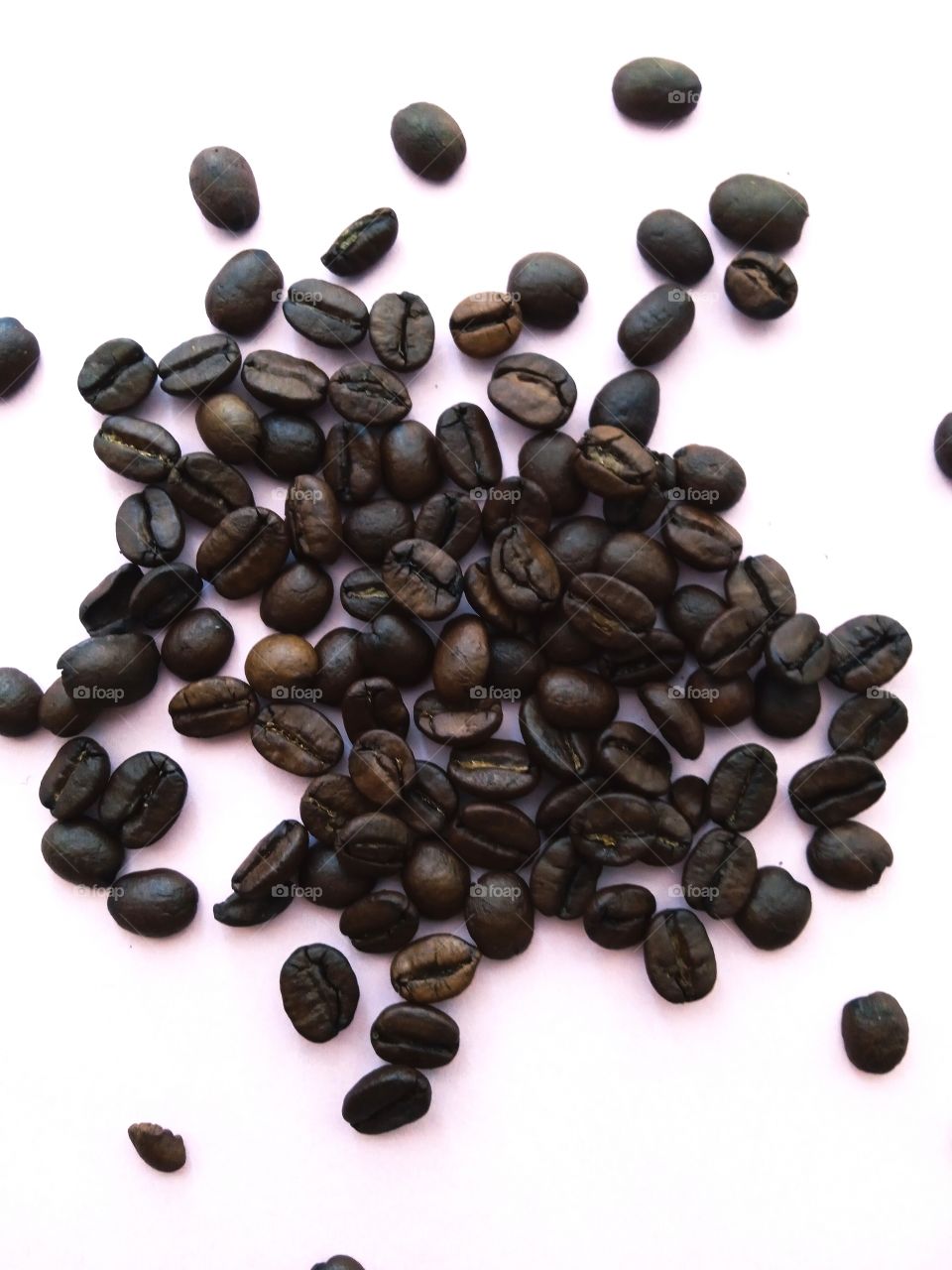 coffee beans in the center