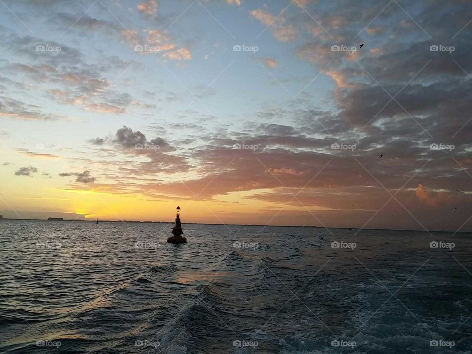 sunset buoy