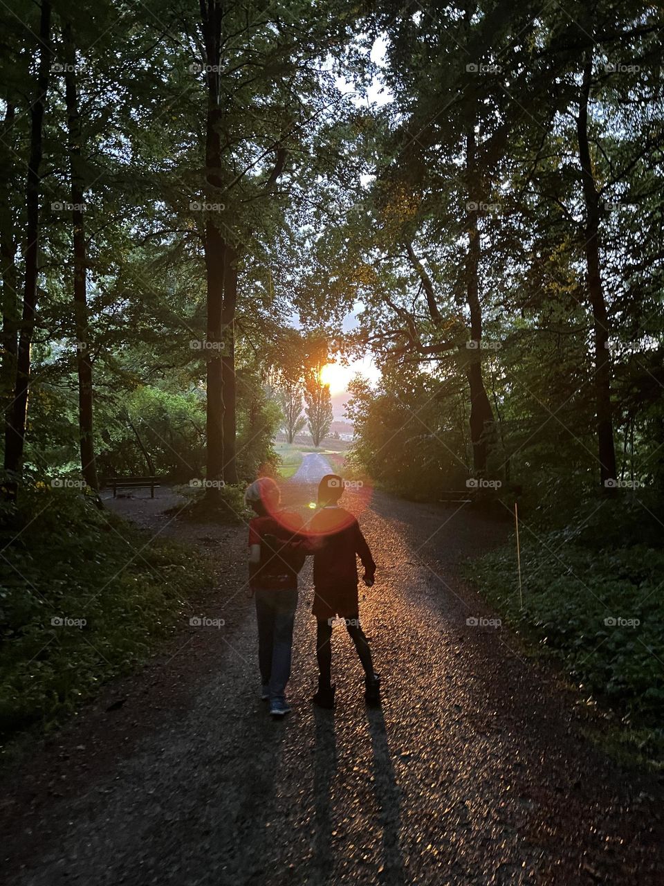 Two Boys Sunset