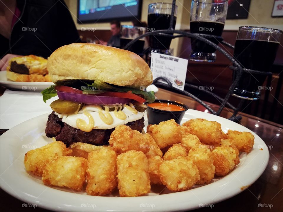 No Name burger has cream cheese and jalapenos combined with the usual favorites