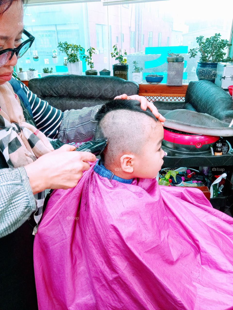 AT THE parlor in South korea.