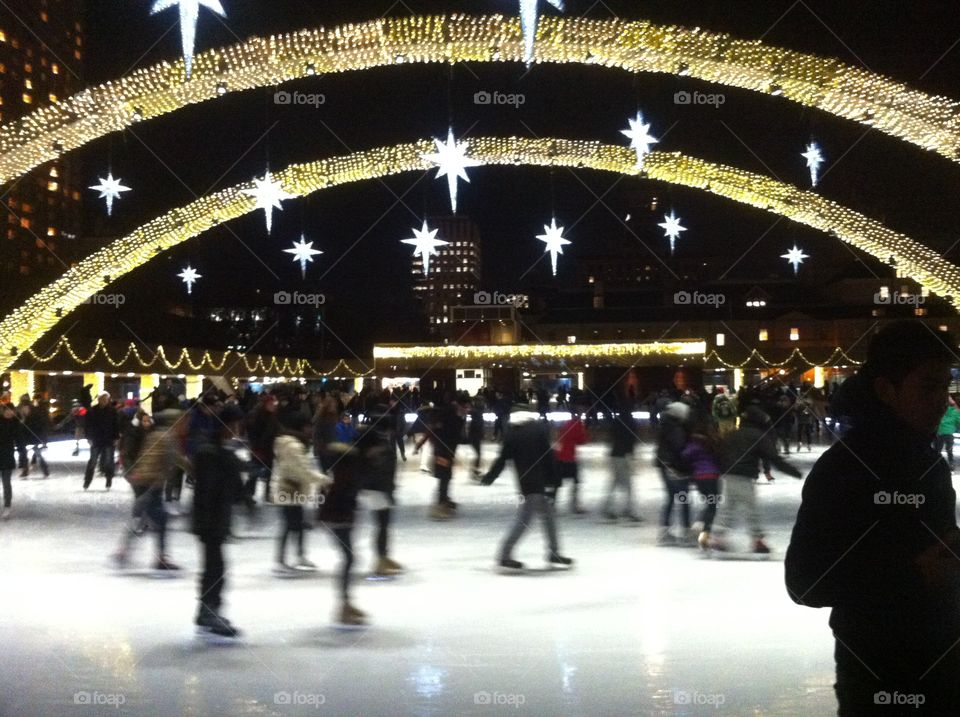 skating at Nathan Phillips Square Toronto