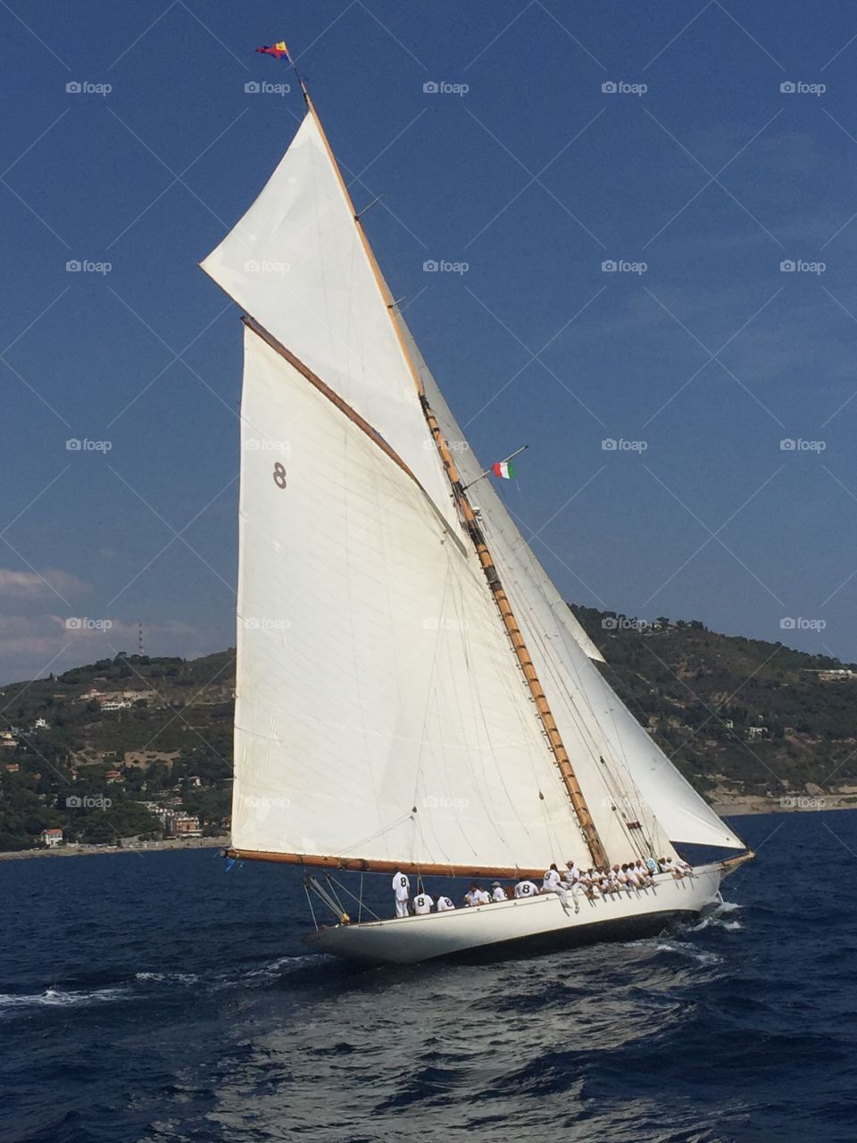 Spectacular yacht on the water