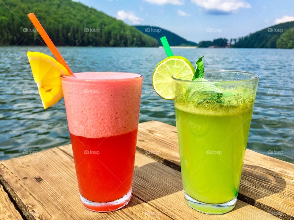 Colorful cocktails