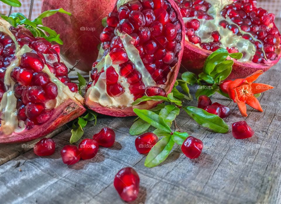 Pomegranate fruits 