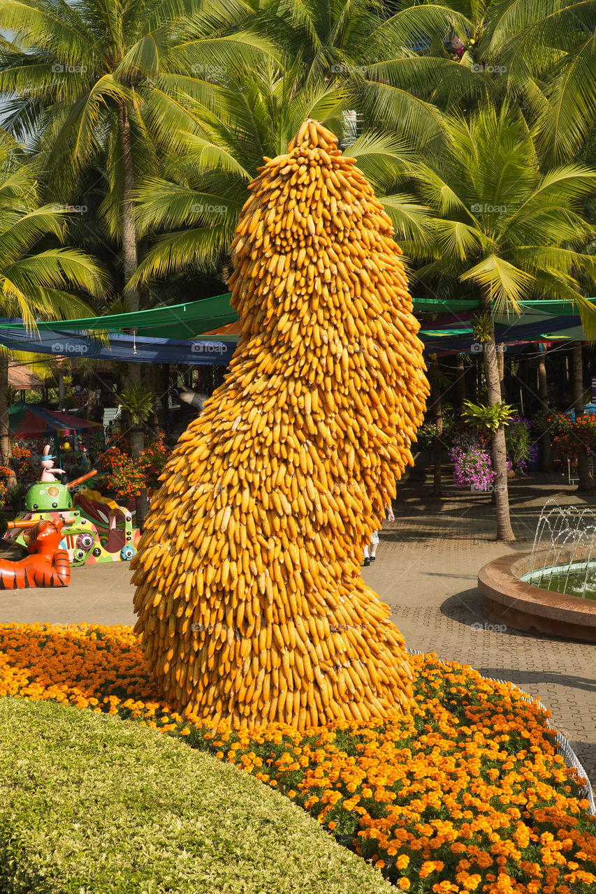 Corn statue