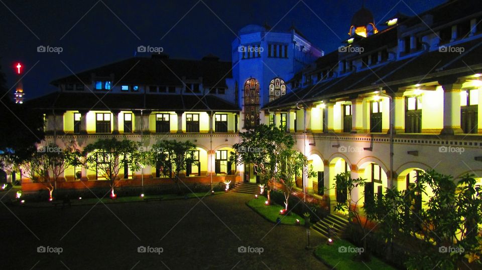 Historic buildings of the Dutch heritage in the city of Semarang, Central Java