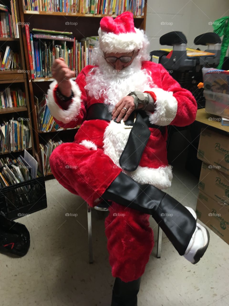 HoHoHo Santa’s almost ready for the children 