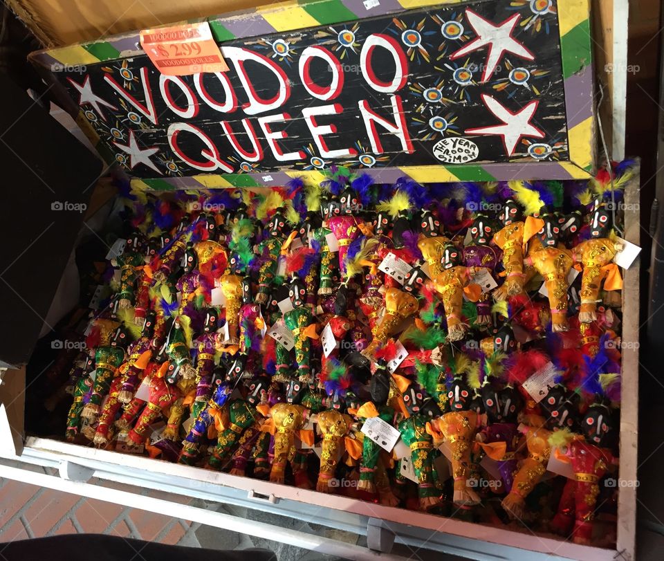 New Orleans . Voodoo dolls